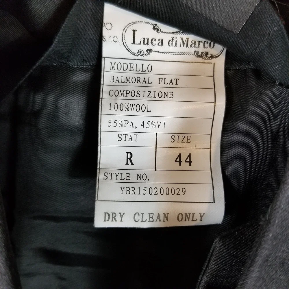 Byron British Style Suit Mens 44R Charcoal Gray 100% Wool Balmoral 2-Piece Set